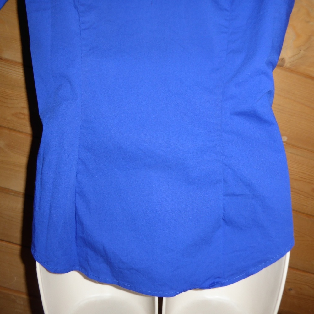 Ralph Lauren Golf Dark Blue Button Up Big Pony Logo Shirt Blouse Short Sleeve - Picture 6 of 7